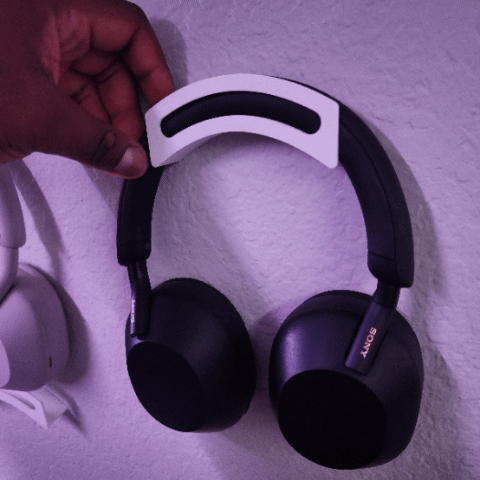 sony wh-1000xm5 wall mount whxm5 xm5 black mixture minimal headphones 3D print model - Mito3D