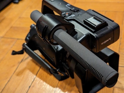 Sony z90 sennheiser pompalı tüfek mikrofon adaptör kamera video gadget 3d print model - Mito3D