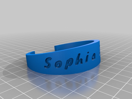 sophia 2016 bracelet customized bracelets jewelry 3d print model - Mito3D