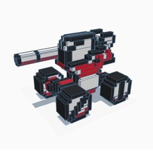 sophia iii blaster master pixelart 3d print model - Mito3D