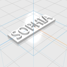 sophia letters name female 3d gift 3d print model - Mito3D