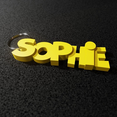 sophie - keyring gadget keychain 3d print model - Mito3D