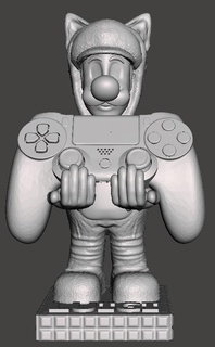 soporte Joystick movil luigi zorro Mario Bowser Fuchs Spiel 3d print model - Mito3D