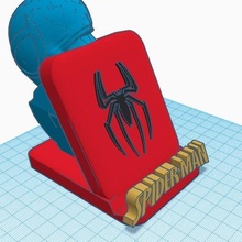 soporte telefono celulaire homme araignée merveille diorama ponton venin movil super héros disney 3d print model - Mito3D