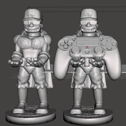 soporte telefono joystick duff-man simpson bart homero game los-simpson el-barto bartman 3D print model - Mito3D