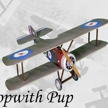 sopwith pup gioco biplano veicoli 3d print model - Mito3D