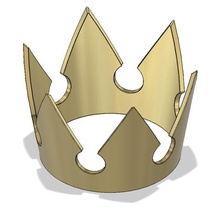 sora kingdom hearts crown fashion head male gaming game copper silver gold proof cosplayer prop costume 3d print model - Mito3D