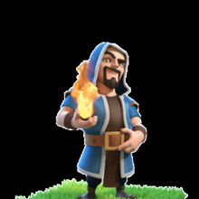 sorcerer clash clan game wizard magician clans royal 3d print model - Mito3D