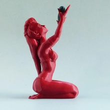 hechicera art mujer escultura de la belleza fantasía magia hechicería d&d pluma titular no soporta 3d print model - Mito3D