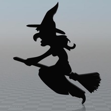 sorciere çeşitli Cadılar Bayramı logo mıknatıs oyuncak 3d print model - Mito3D