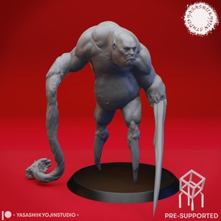 sorrowsworn - lonely tabletop miniature pre-supported 28mm 54mm creepy dnd monster roleplaying sad spear spike ttrpg toy 3d print model - Mito3D
