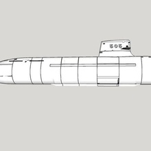 Soryu sınıf uboot ca 160cm denizaltı u boot uboat r c_vehicles 3d print model - Mito3D
