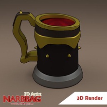 sot mug fan art - sea thieves pitcher game fanart blender jar 3d print model - Mito3D