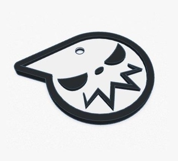 âme mangeur porte clés anime séries manche clé logo d'âme Shinigami âmes 3d print model - Mito3D