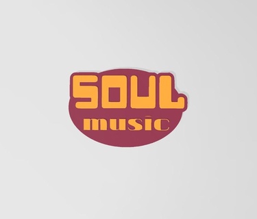 soul music logo r&b jazz african 3d print model - Mito3D