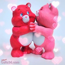 soulmate bears blankbelly care love valentine's day romantic sweet beautiful heart tama gift 3d print model - Mito3D