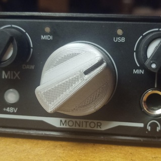 sound card potentiometer button potar hack mackie onyx 2x2 producer usb audio interface 3d print model - Mito3D