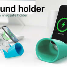 sound holder gadget phone magsafe charger mgsafe stand 3d print model - Mito3D