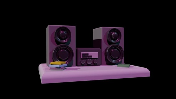 sound system Gadget #sound #3dart #3dmodel #music 3d print model - Mito3D