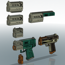 kaynak çim yılan v2 talon nerf blaster mag volan fp-69 yarısı dart dosyaları oyun köpük tabanca silah eğlenceli kompakt özel 3d print model - Mito3D