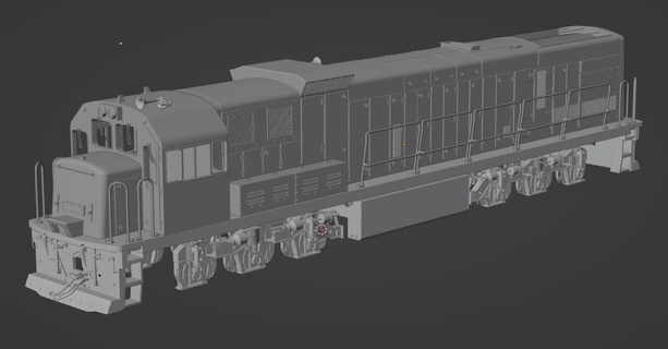 south african class 34-000 ho railway diesel locomotive resin scale 3d print model - Mito3D