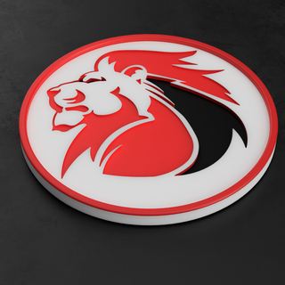 south african rugby - lions coaster layered colour changes 3d print model - Mito3D