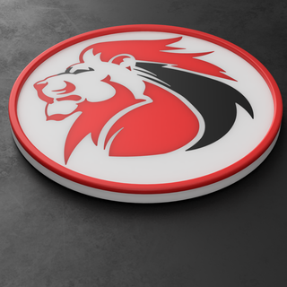 south african rugby - lions - coaster - mosaic palette multi colour printers - multiple stl's rugby south africa sport lions coaster  3d print model - Mito3D