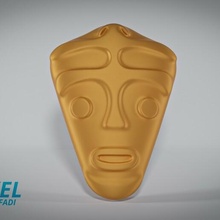 güney Amerikan yerli maske duvar 01 Sanat heykel karakter kabile 3d print model - Mito3D
