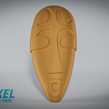 Sud américain indigène masque mur 02 art sculpture personnage tribal Aborigène 3d print model - Mito3D