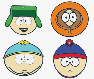 Süd Park Schlüsselanhänger Salz stan Sumpf Kyle broflobski kenny McCormick Eric Cartman 3d print model - Mito3D
