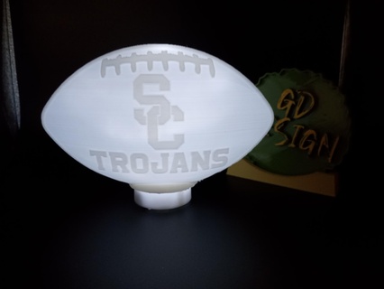 southern california trojans football light tealight reading party nightlight office kids room art decor man cave shed sports game 3d print model - Mito3D