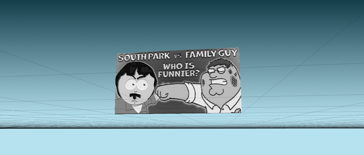 southpark - vs- family guy sign facebook display thing cup car print place toy tilemaker gold medal tiles litho 3d print model - Mito3D