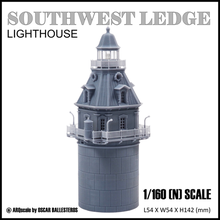 southwest ledge light - 1 160 scale model landmark architecture lighthouse scenery diorama building railroad structure structures buildings 3d print model - Mito3D