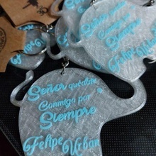 souvenirs baptism elephant communion key ring 3d print model - Mito3D