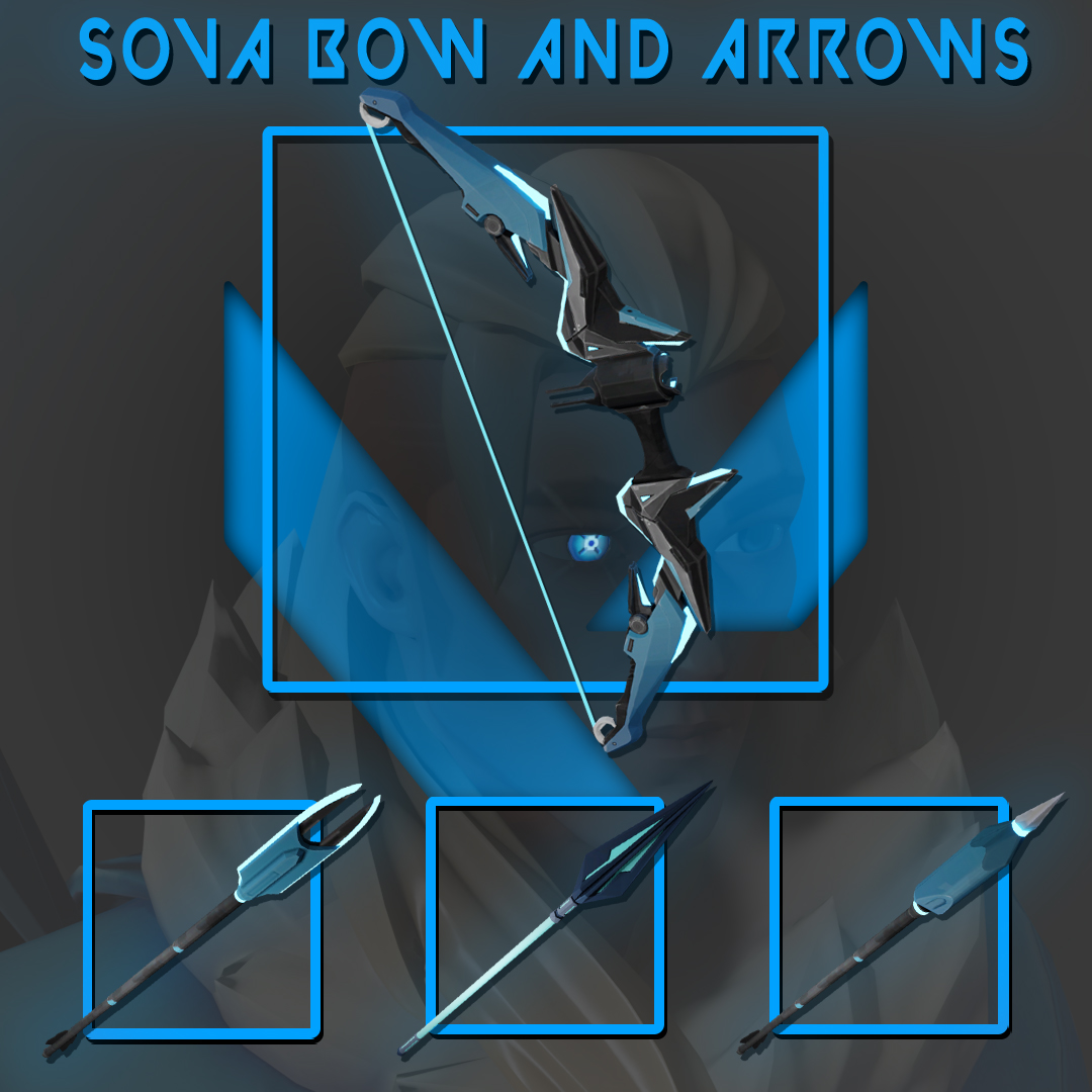 sova accessories valorant cosplay arrow bow arco riot 3D print model - Mito3D