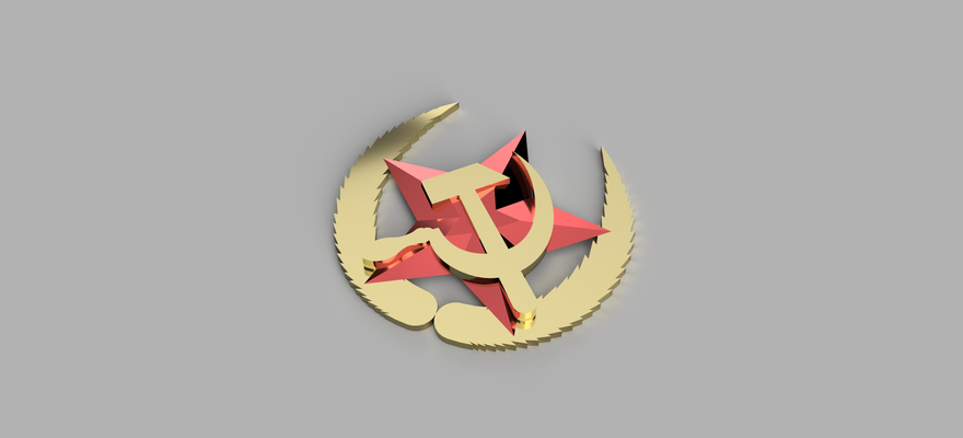 sovietico emblema urss 3d print model - Mito3D