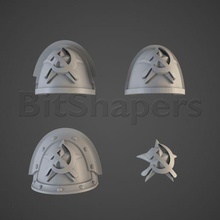 soviet space soldiers shoulders vol3 tabletop scifi miniatures 28mm wargaming miniature 3d printing warhammer 40000 40k shoulder pad insignia russin cccp ussr marine 3d print model - Mito3D