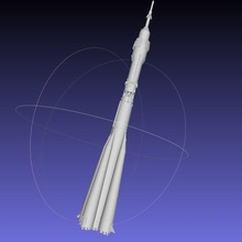 soyuz rocket basic printable model 3d-printing miniature spacecraft spaceflight space 3d print model - Mito3D