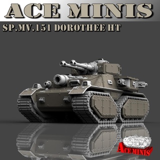 spmv151 - dorothee heavy tank Game sci-fi miniatures modular tabletop wargaming 28mm heavytank dieselpunk wierdwar opr imperialguard dkok gsc deathkorp tallarn steellegion 3d print model - Mito3D