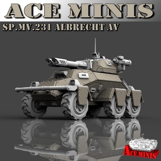 spmv231 albrecht av Game sci-fi miniatures modular armoredcar tabletop wargaming 28mm sdkfz dieselpunk wierdwar opr imperialguard dkok gsc deathkorp tallarn steellegion 3d print model - Mito3D