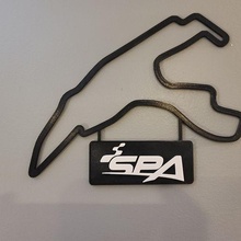 spa track map nameplate wall art 3d print model - Mito3D