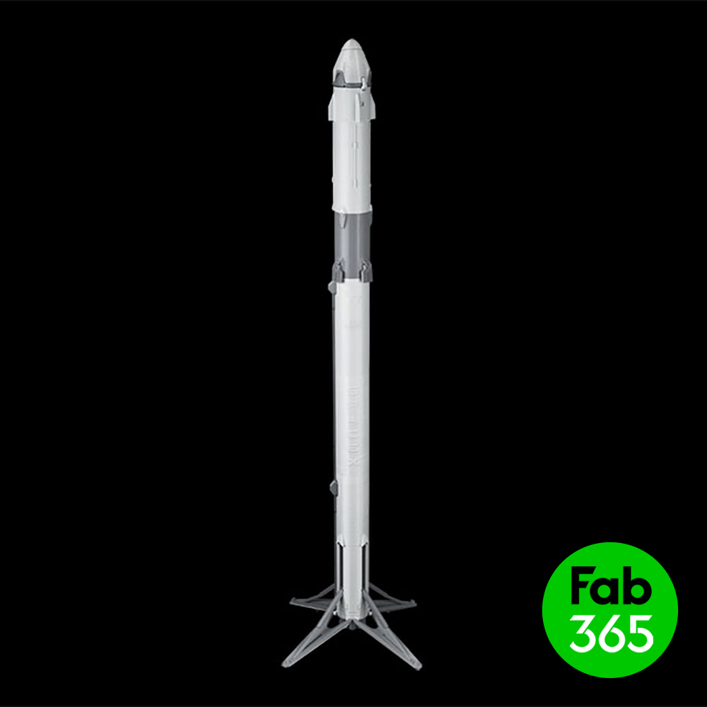 space x falcon9 cohete halcón 9 elon almizcle 3D print model - Mito3D