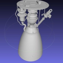 space-x raptor bfr engine simplified printable model art 3d-printing replica miniature rocket rocket-engine space spaceflight spacecraft 3d print model - Mito3D
