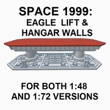 space 1999 eagle lift display base hangar walls landing pad mpc 2 3d print model - Mito3D