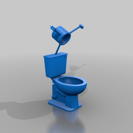 space age 1950er WC prospector Kunst Skulpturen 3D print model - Mito3D