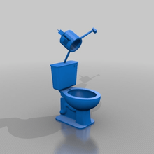 l'espace d'âge des années 1950, toilettes prospecteur art sculptures 3d print model - Mito3D