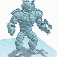 espace armure robot crâne gris motu 3d print model - Mito3D
