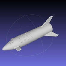 espacio bfr nave estelar película frasco cohete imprimible juguete Arte 3d printing miniatura space x astronave film container rocket 3d print model - Mito3D