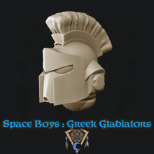space boys greek gladiators head game warhammer killteam marines spear minotaurs spartans xiphos copis phalanx bull roman 40k 3d print model - Mito3D