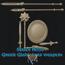 space boys greek gladiators weapons game warhammer killteam marines spear minotaurs spartans xiphos copis phalanx bull roman 40k 3d print model - Mito3D